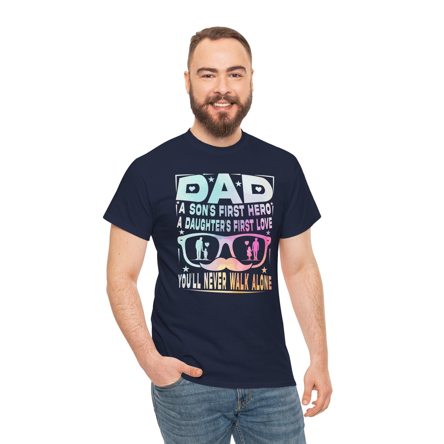 Gildan 5000 Dad Hero T-Shirt - Father's Day Gift - Heavy Cotton Tee Asst. Colors & Sizes