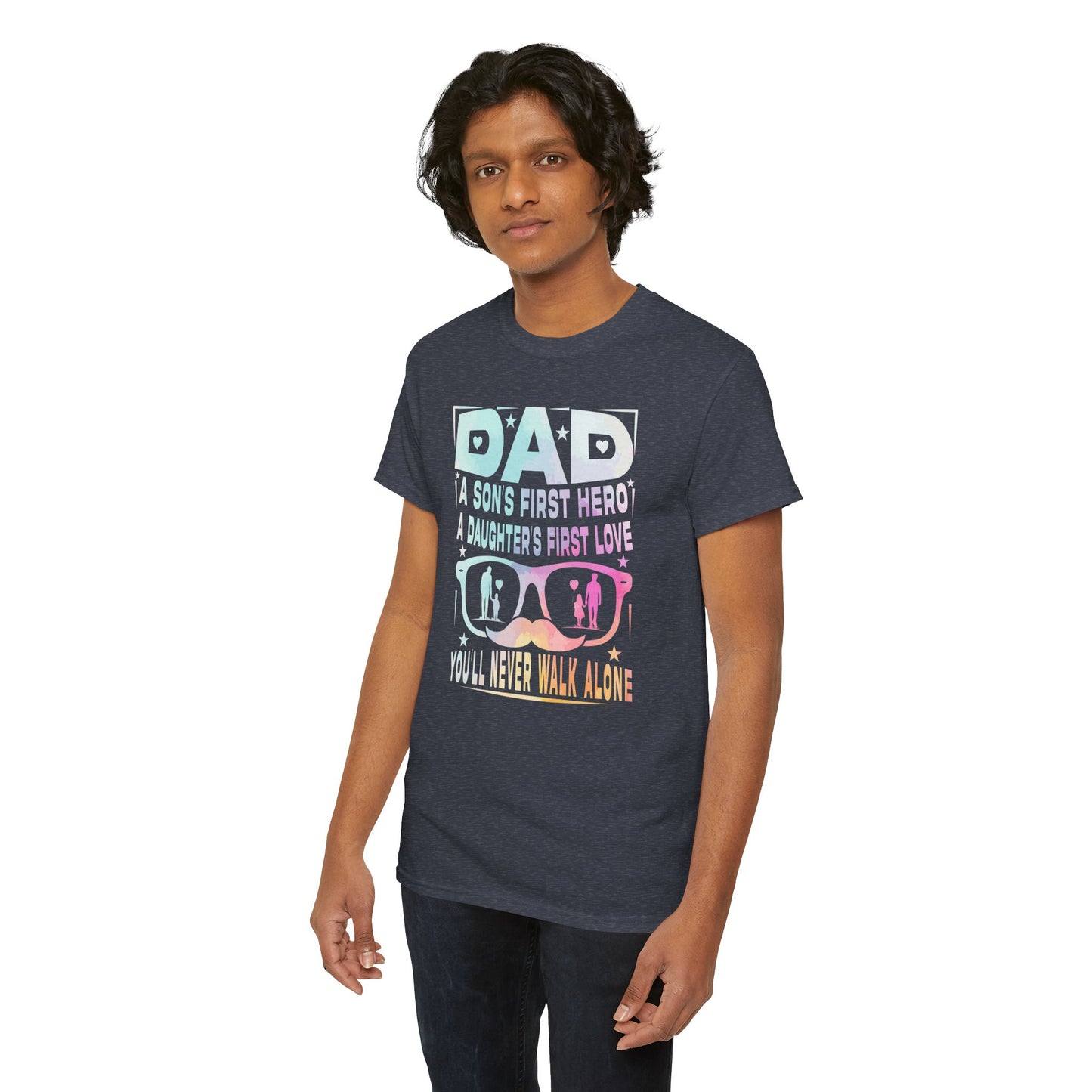 Gildan 5000 Dad Hero T-Shirt - Father's Day Gift - Heavy Cotton Tee Asst. Colors & Sizes