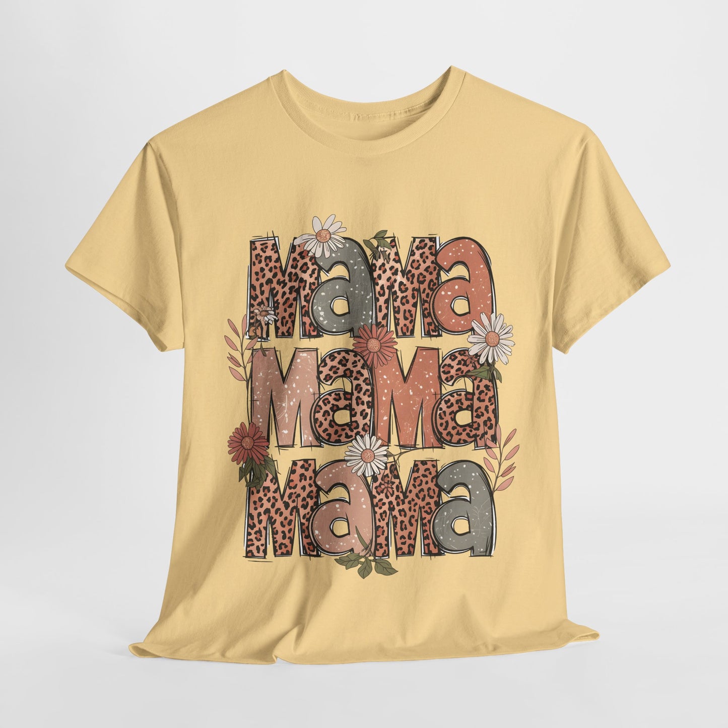 Floral Mama Unisex Heavy Cotton Tee - Perfect Gift for Moms!