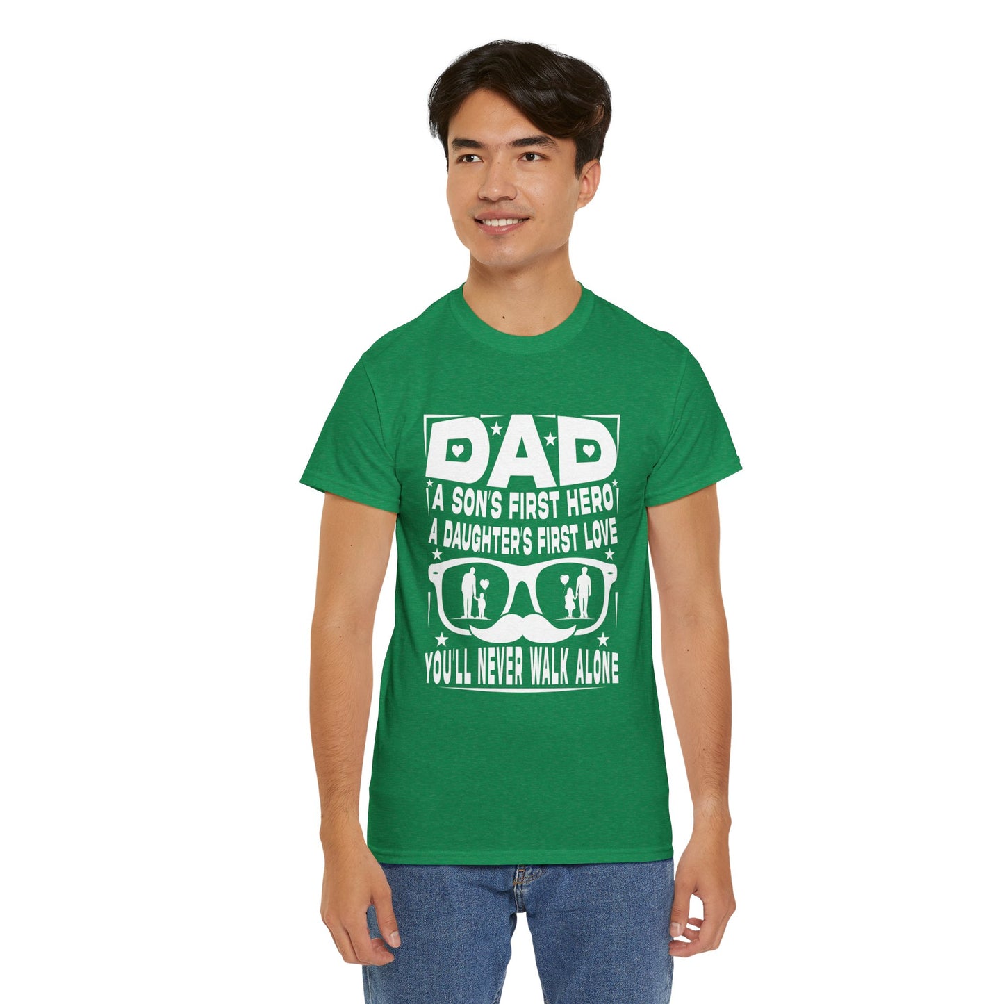 Dad Hero Unisex Heavy Cotton Tee - Perfect Gift for Father's Day