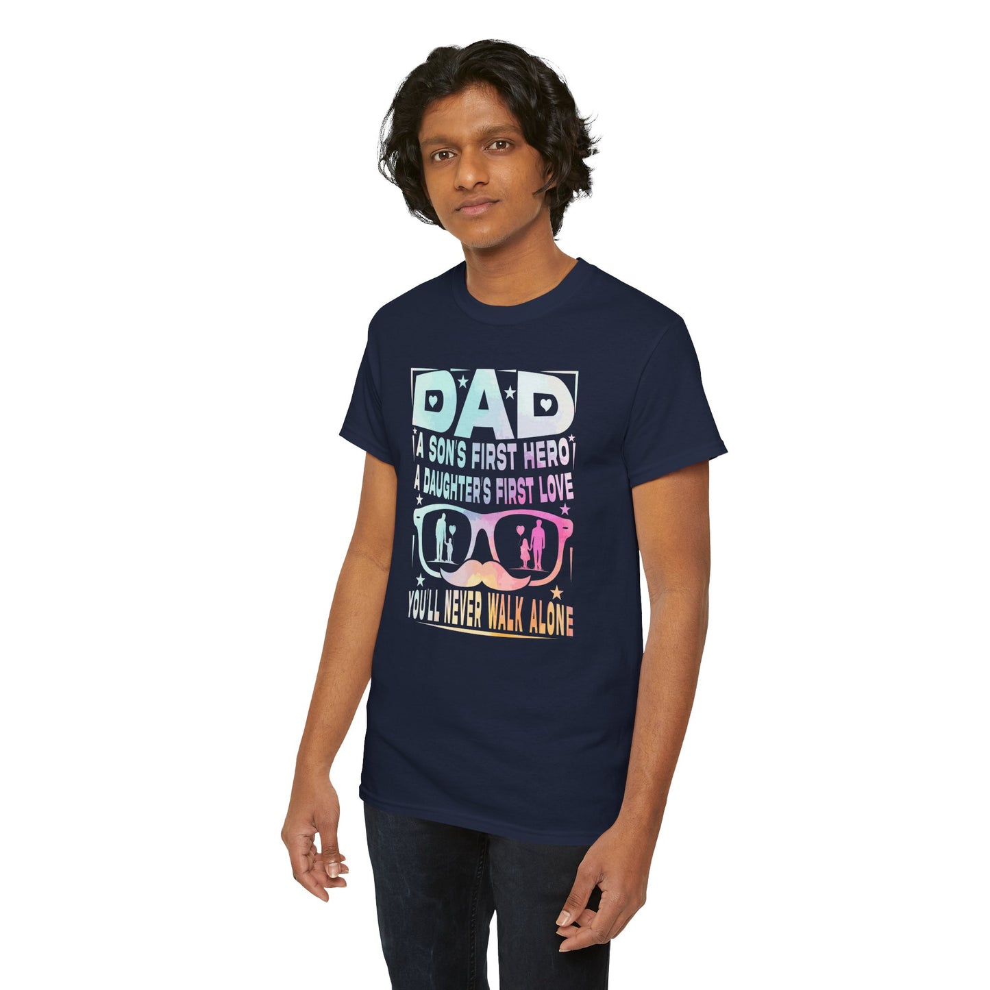 Gildan 5000 Dad Hero T-Shirt - Father's Day Gift - Heavy Cotton Tee Asst. Colors & Sizes