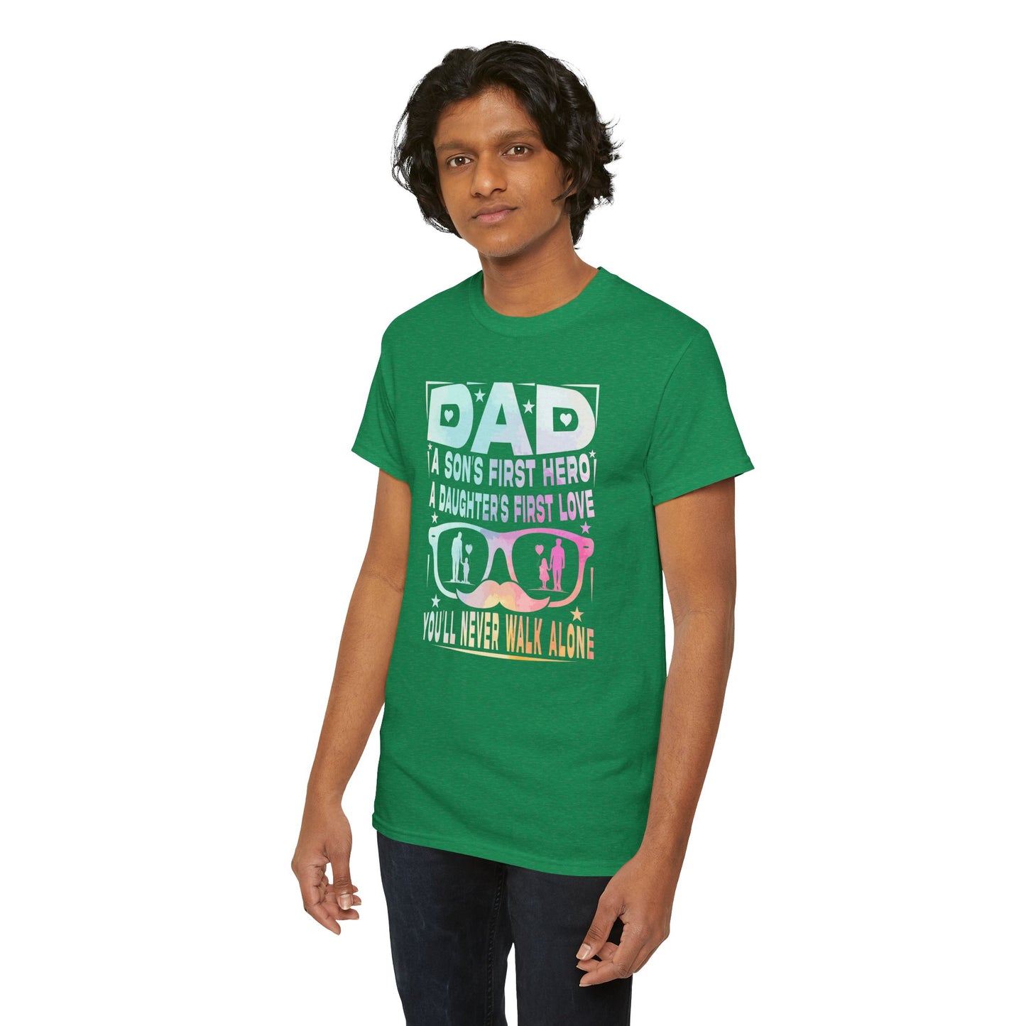 Gildan 5000 Dad Hero T-Shirt - Father's Day Gift - Heavy Cotton Tee Asst. Colors & Sizes