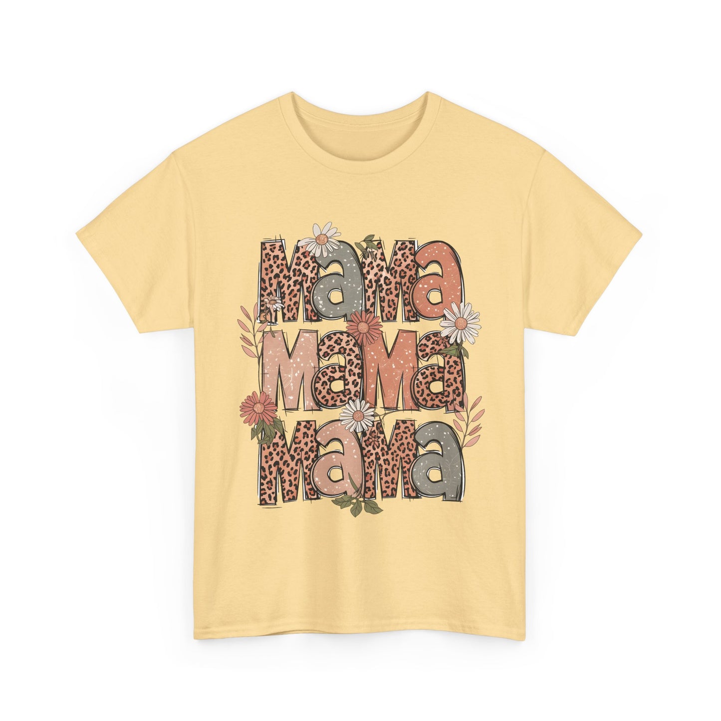 Floral Mama Unisex Heavy Cotton Tee - Perfect Gift for Moms!