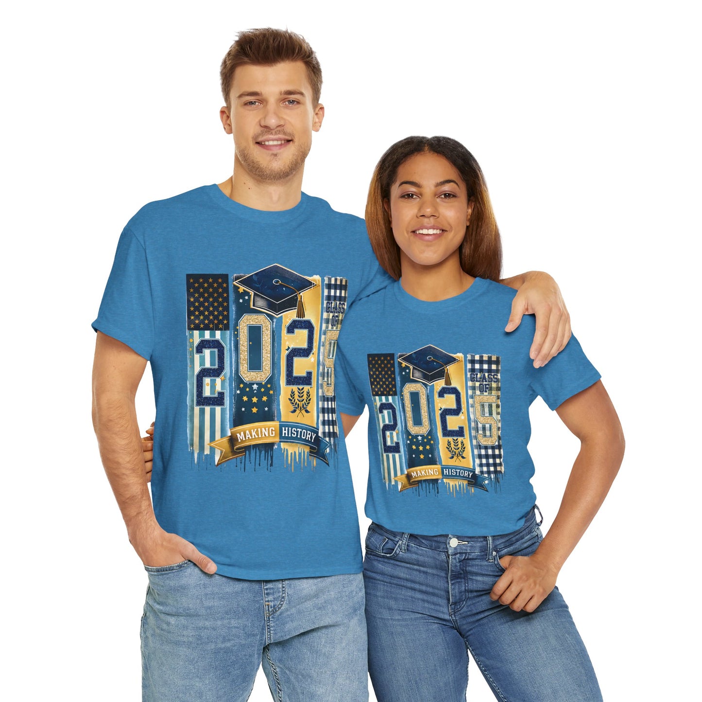 Gildan Graduation 2025 Heavy Cotton Tee - Making History Unisex Shirt Unisex Available in Asst. Sizes & Colors