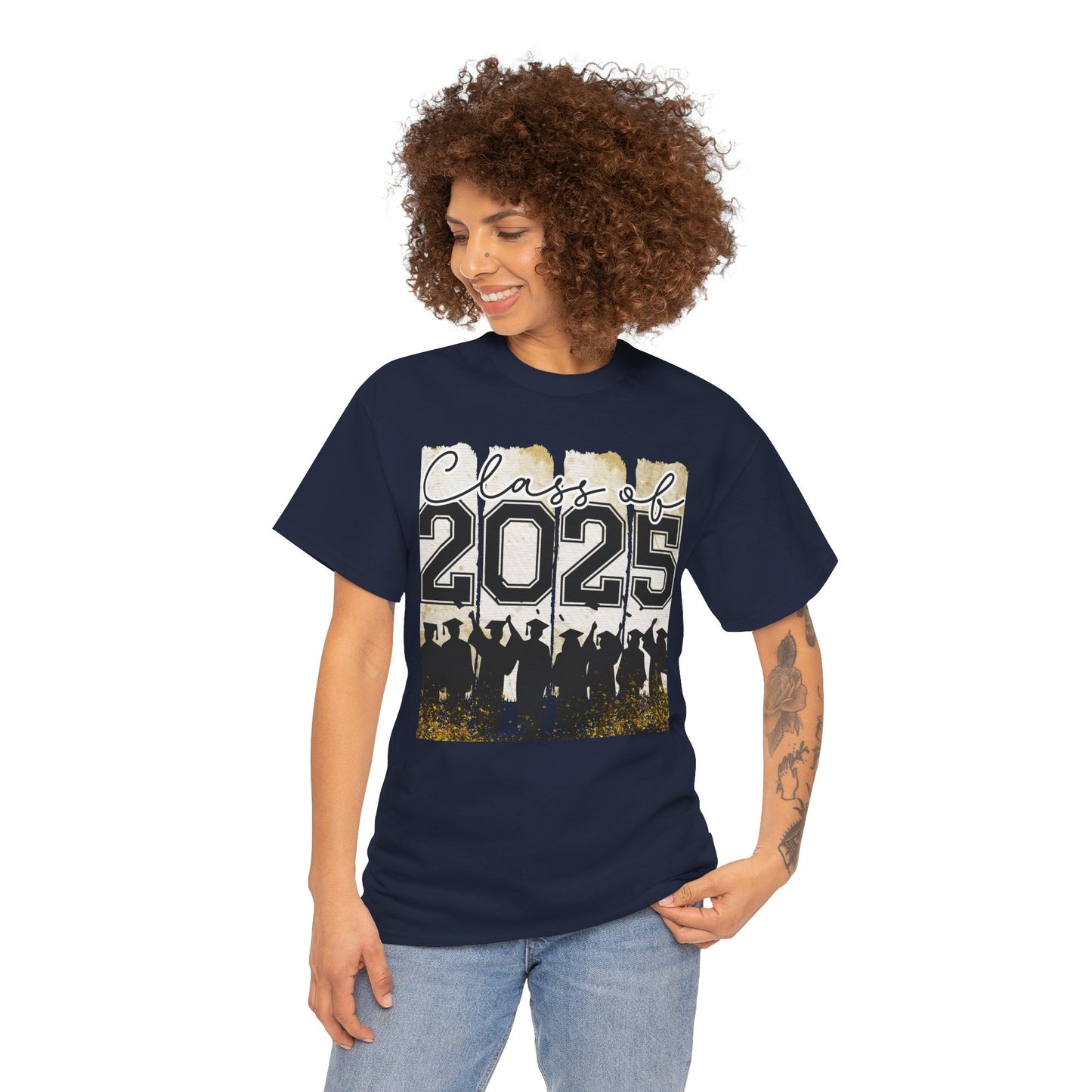 Gildan Garment Dyed Class of 2025 Graduation Tee - Unisex Heavy Cotton Shirt Your Choice Colors & Sizes