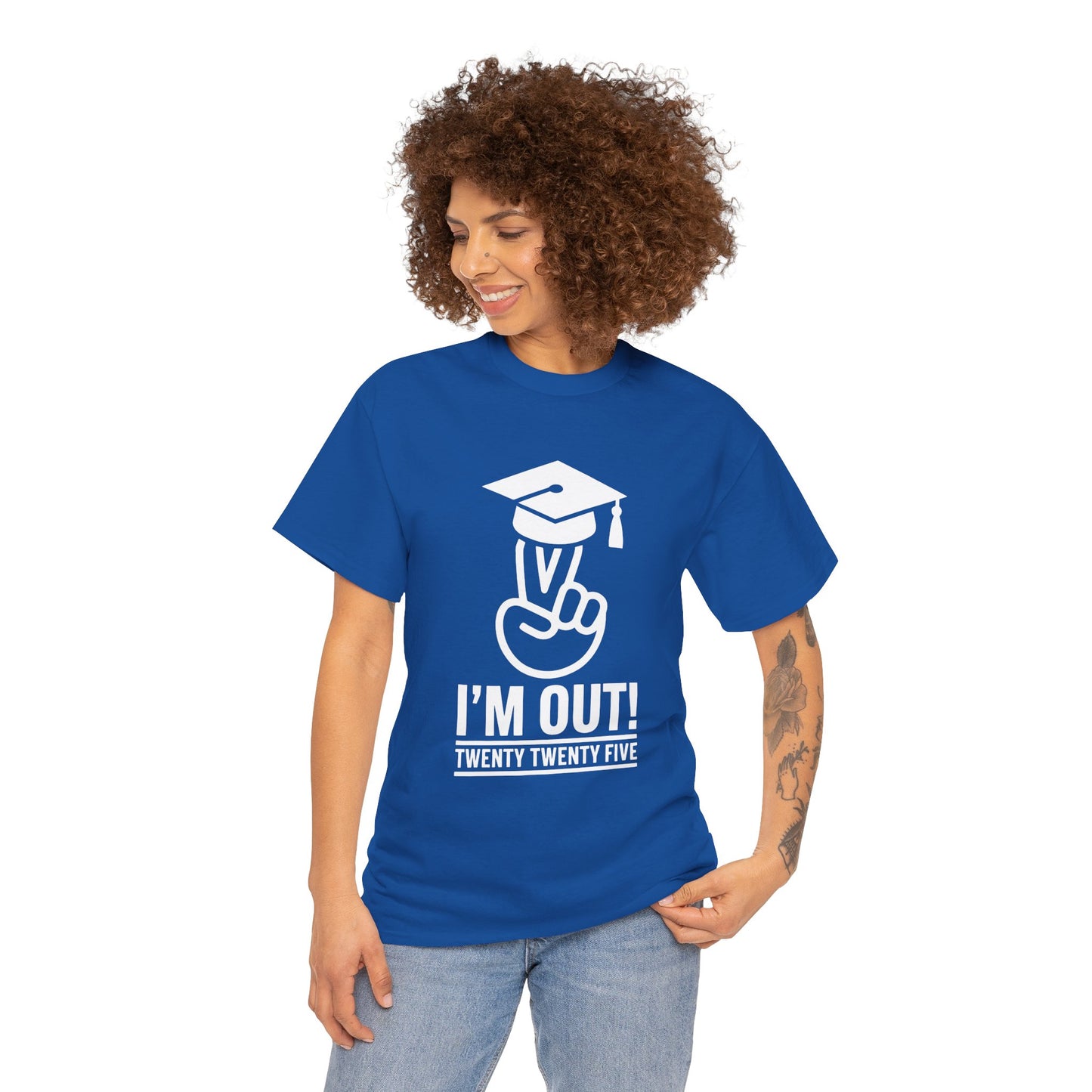 Graduation Celebration Unisex Heavy Cotton Tee - "I'M OUT!" 2025