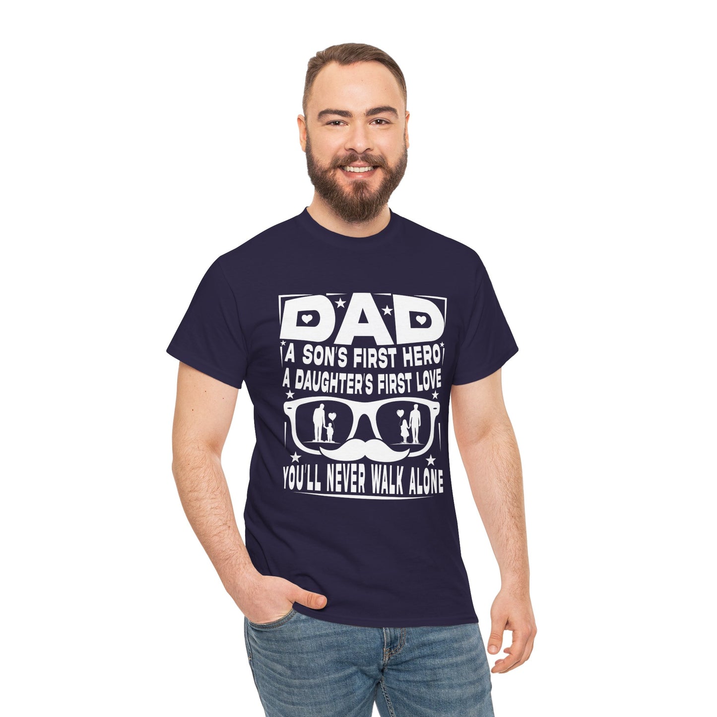 Dad Hero Unisex Heavy Cotton Tee - Perfect Gift for Father's Day