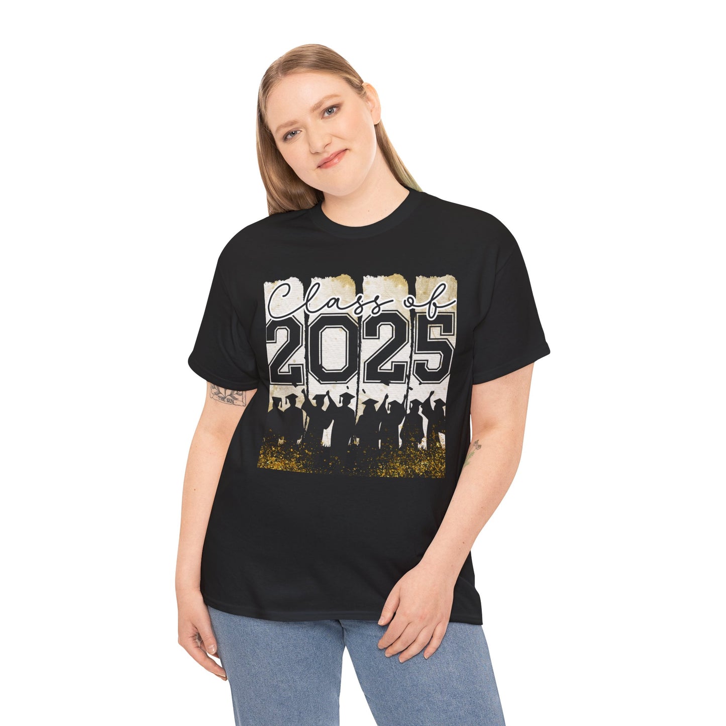Gildan Garment Dyed Class of 2025 Graduation Tee - Unisex Heavy Cotton Shirt Your Choice Colors & Sizes