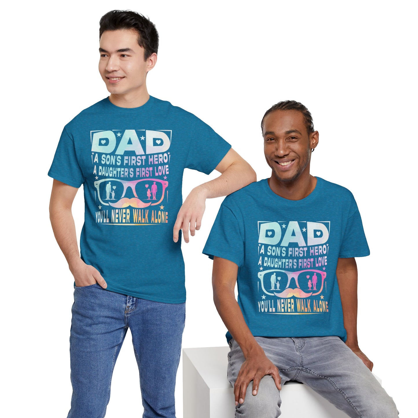 Gildan 5000 Dad Hero T-Shirt - Father's Day Gift - Heavy Cotton Tee Asst. Colors & Sizes