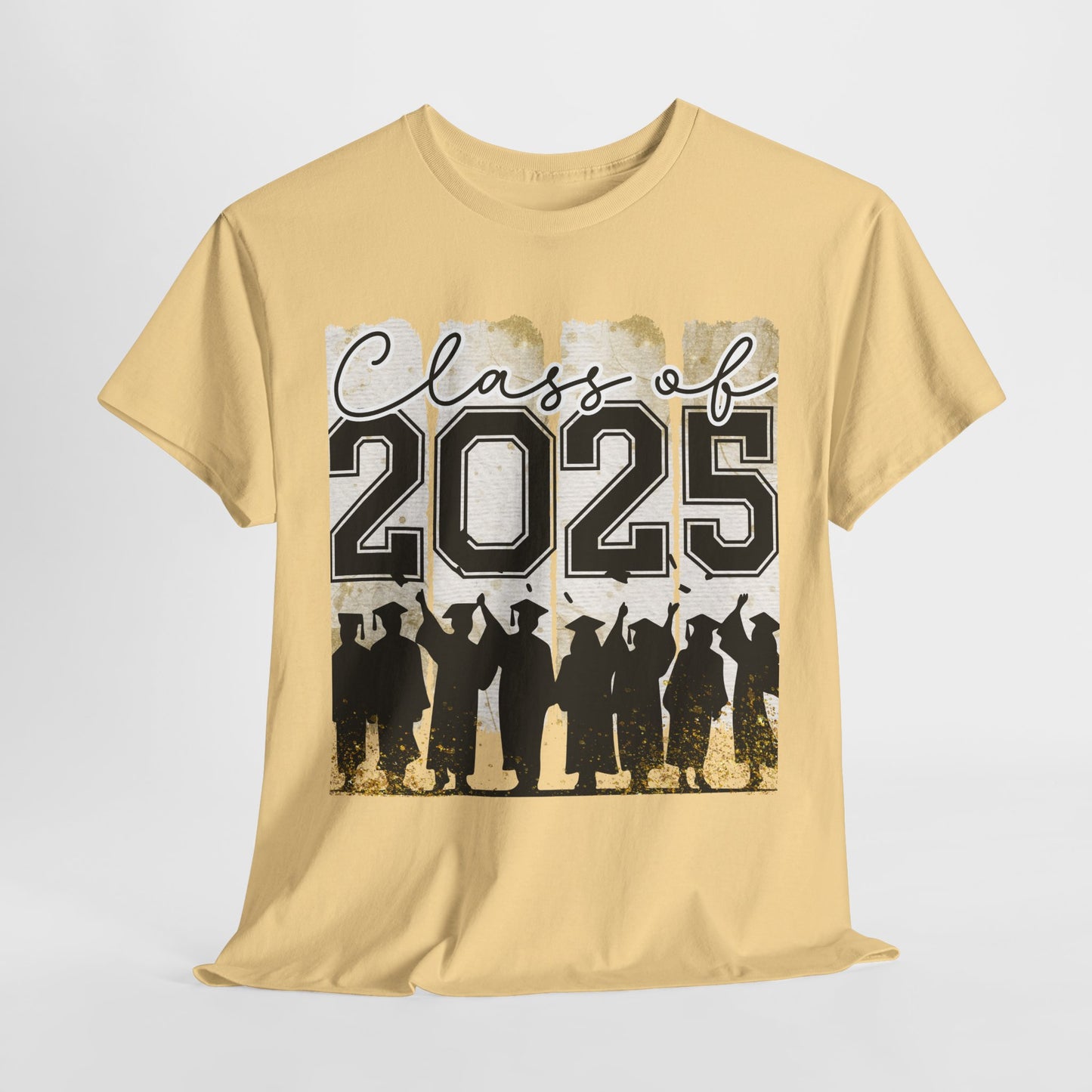 Gildan Garment Dyed Class of 2025 Graduation Tee - Unisex Heavy Cotton Shirt Your Choice Colors & Sizes