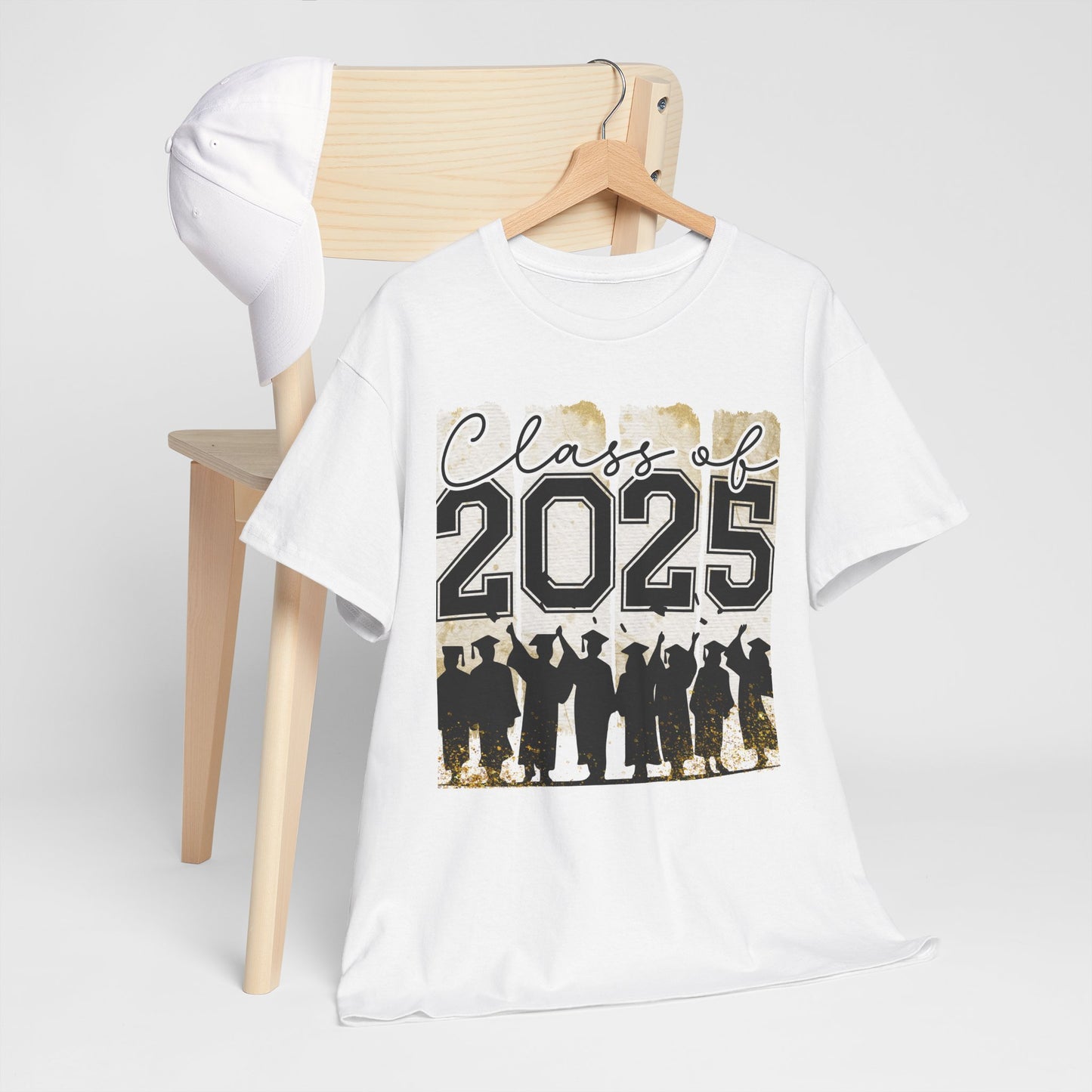 Gildan Garment Dyed Class of 2025 Graduation Tee - Unisex Heavy Cotton Shirt Your Choice Colors & Sizes