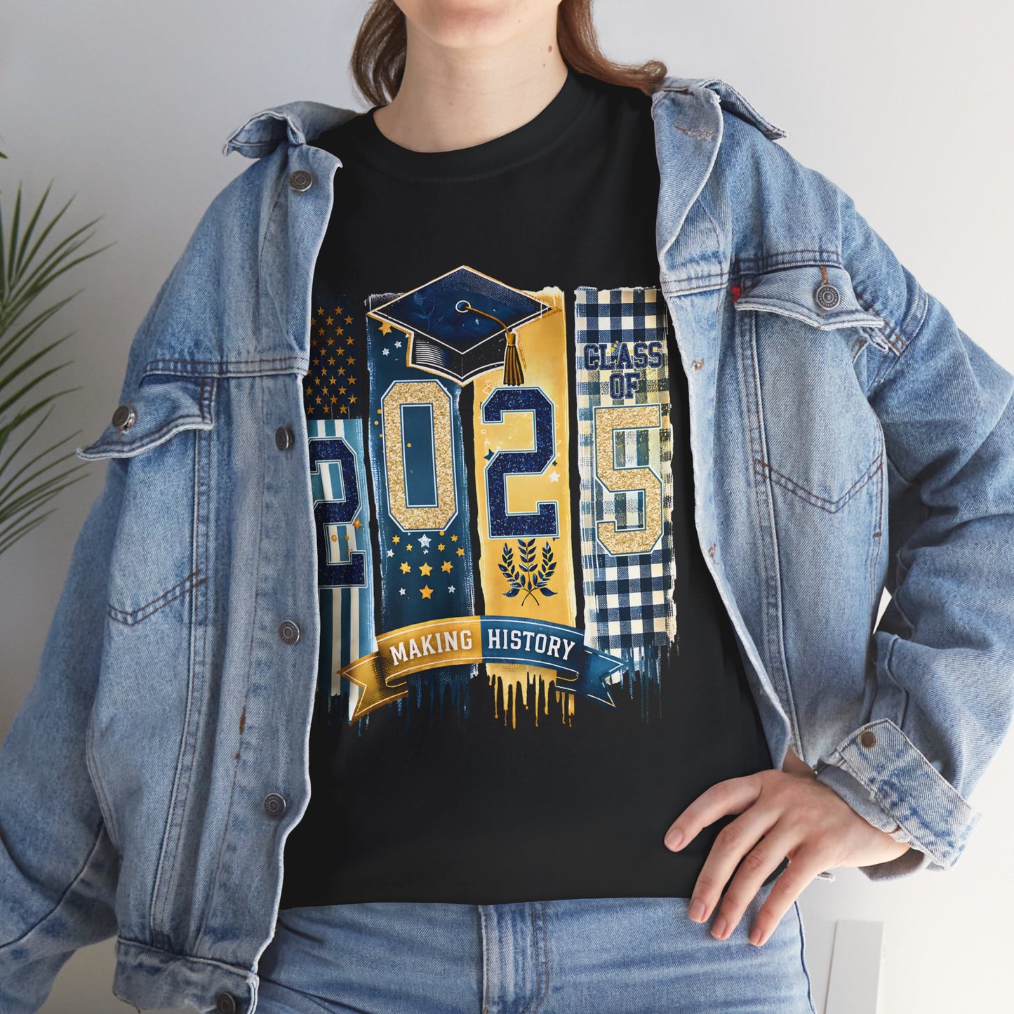 Gildan Graduation 2025 Heavy Cotton Tee - Making History Unisex Shirt Unisex Available in Asst. Sizes & Colors