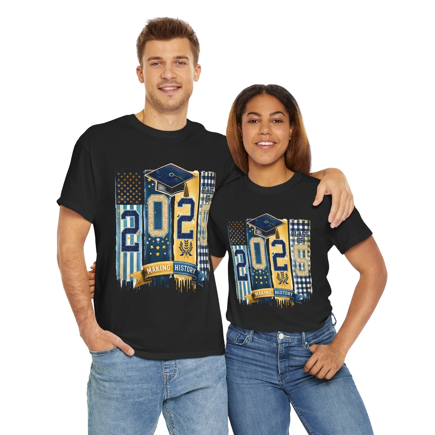 Gildan Graduation 2025 Heavy Cotton Tee - Making History Unisex Shirt Unisex Available in Asst. Sizes & Colors