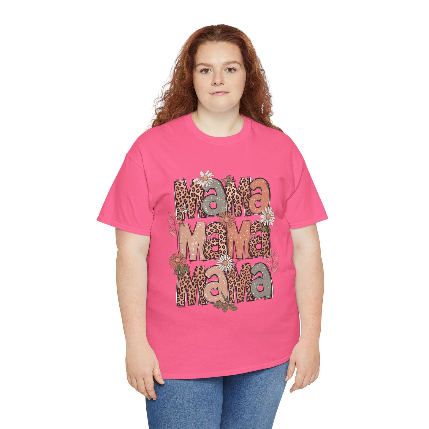 Floral Mama Unisex Heavy Cotton Tee - Perfect Gift for Moms!