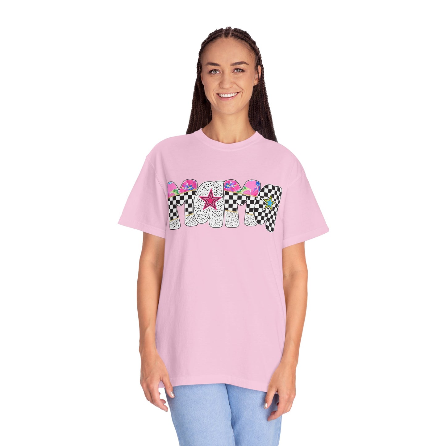 Comfort Colors Retro Vibe Mother's Day T-Shirt with Star Design Asst. Colors & Sizes