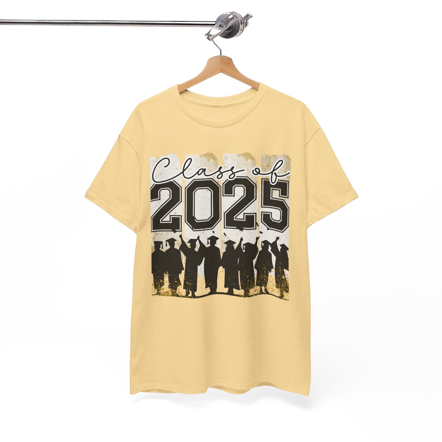 Gildan Garment Dyed Class of 2025 Graduation Tee - Unisex Heavy Cotton Shirt Your Choice Colors & Sizes