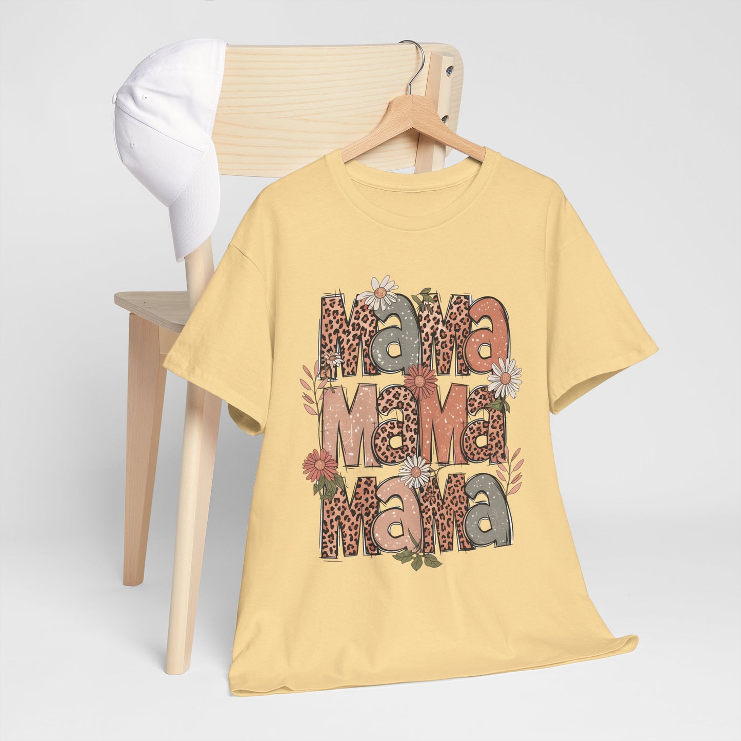 Floral Mama Unisex Heavy Cotton Tee - Perfect Gift for Moms!