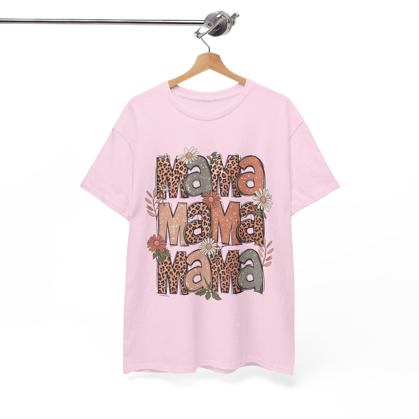 Floral Mama Unisex Heavy Cotton Tee - Perfect Gift for Moms!