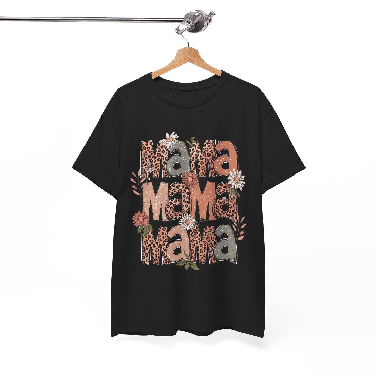 Floral Mama Unisex Heavy Cotton Tee - Perfect Gift for Moms!