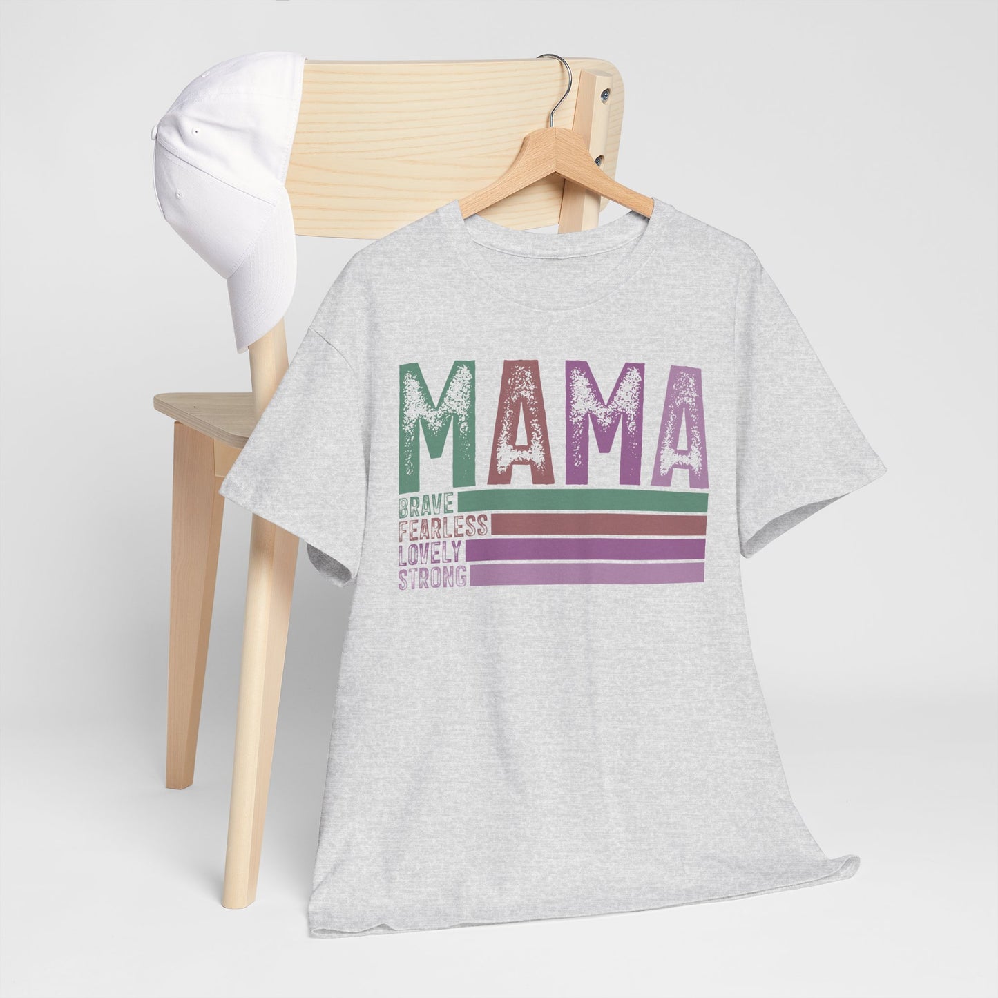 Inspirational Mama Tee - Brave, Fearless, Lovely, Strong Perfect for Mother's Day, Birthday. Asst. Colors & Sizes