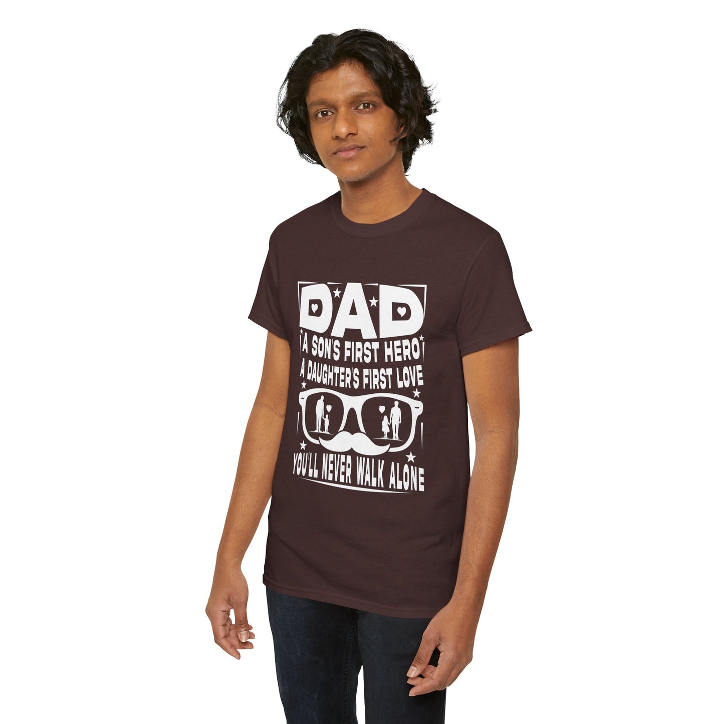 Dad Hero Unisex Heavy Cotton Tee - Perfect Gift for Father's Day