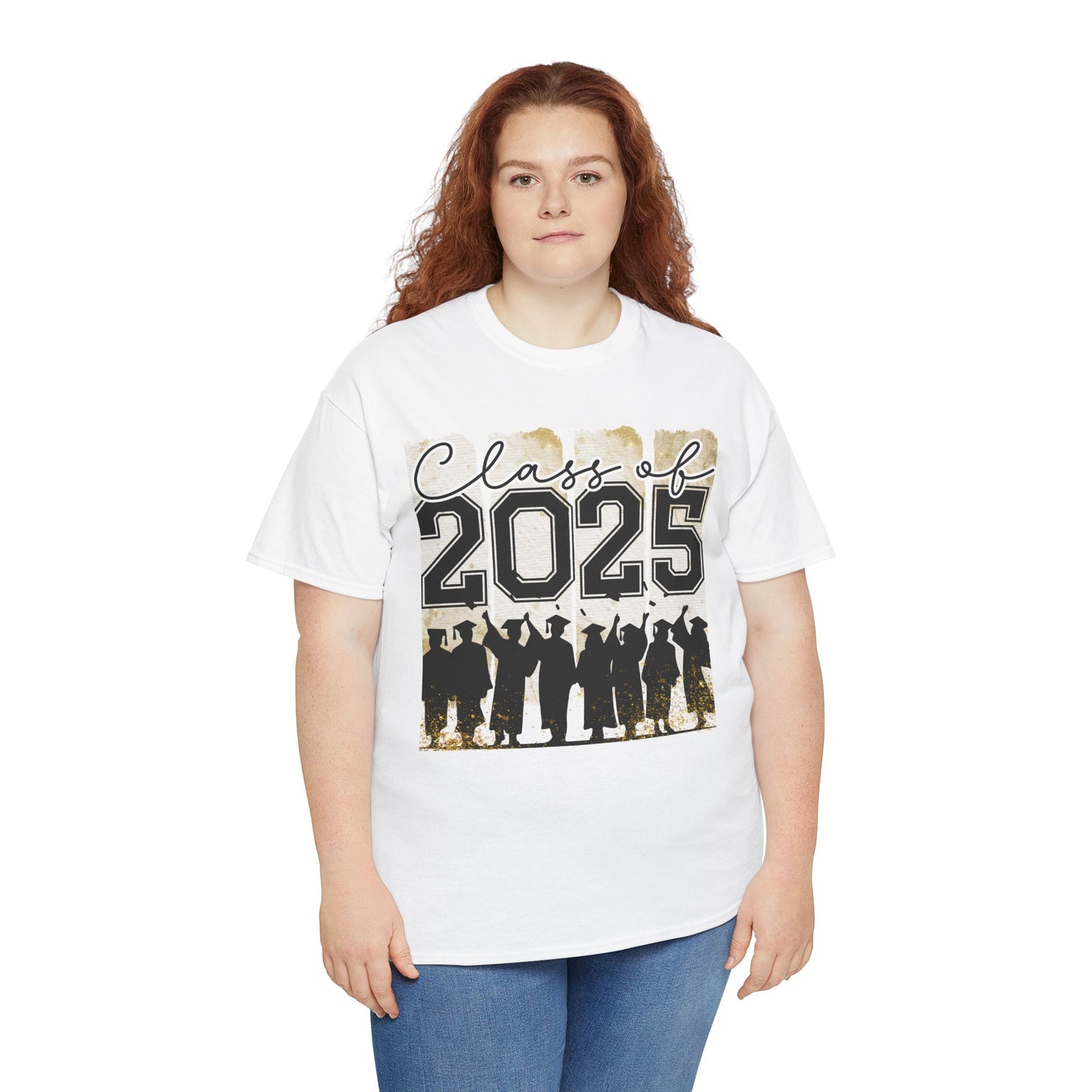 Gildan Garment Dyed Class of 2025 Graduation Tee - Unisex Heavy Cotton Shirt Your Choice Colors & Sizes