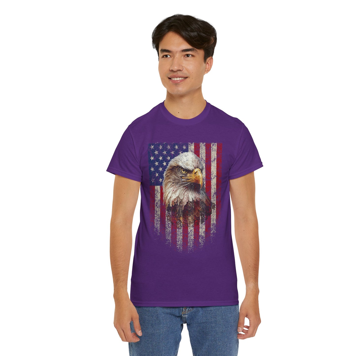 Bald Eagle American Flag T-Shirt | Patriotic Eagle Tee