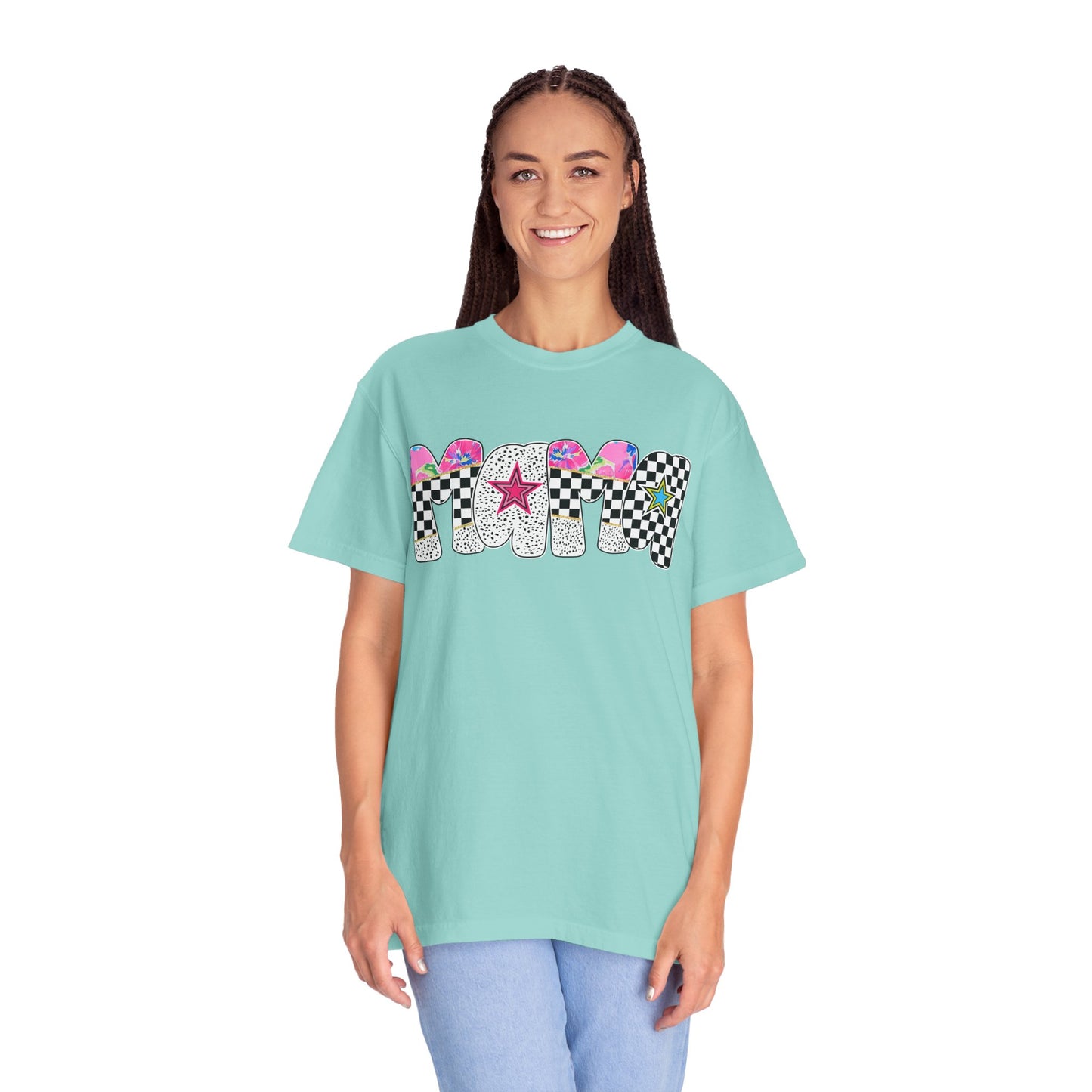 Comfort Colors Retro Vibe Mother's Day T-Shirt with Star Design Asst. Colors & Sizes