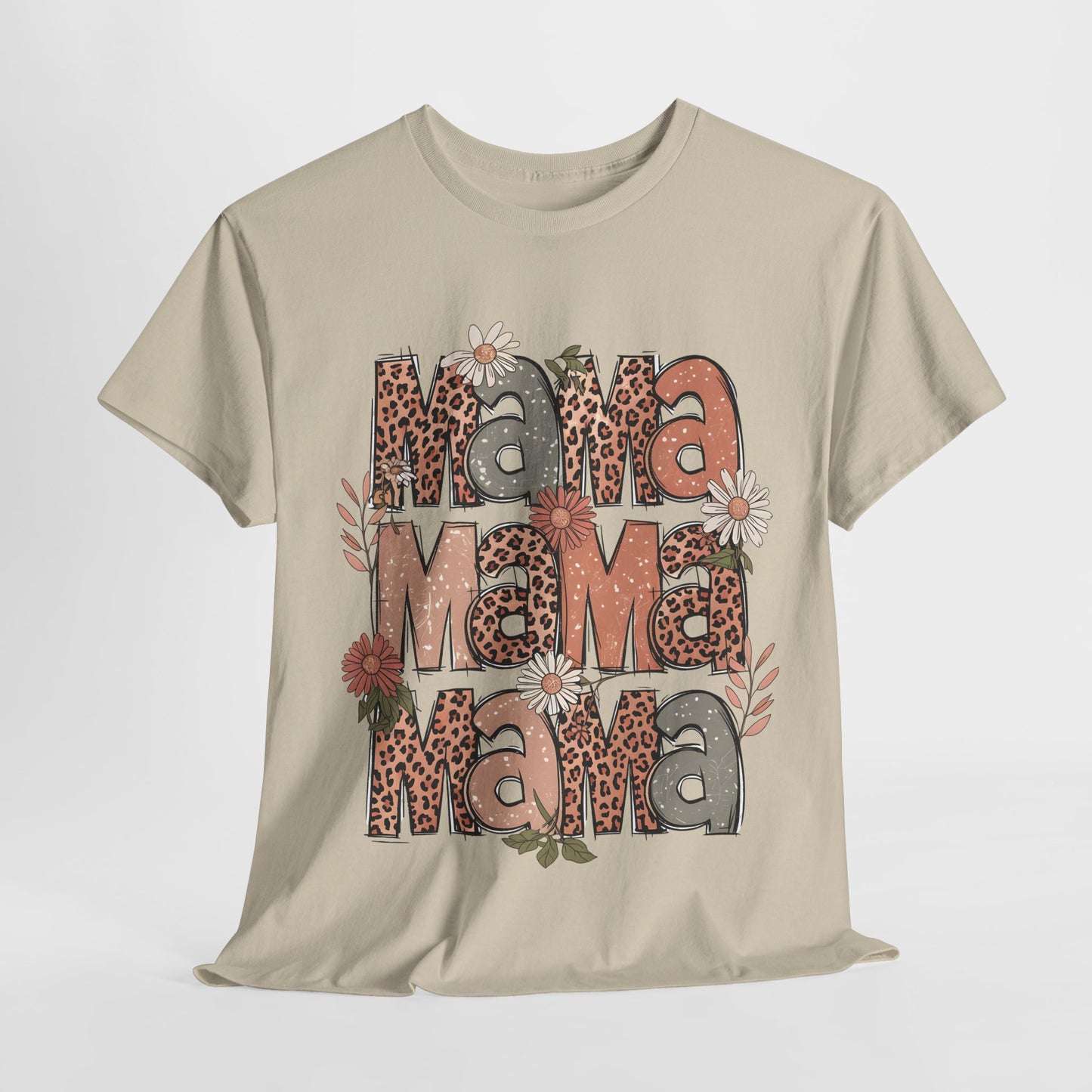 Floral Mama Unisex Heavy Cotton Tee - Perfect Gift for Moms!