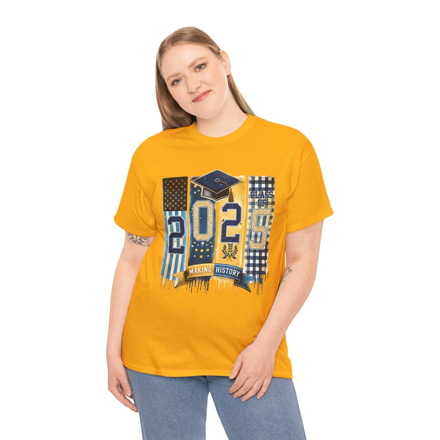 Gildan Graduation 2025 Heavy Cotton Tee - Making History Unisex Shirt Unisex Available in Asst. Sizes & Colors