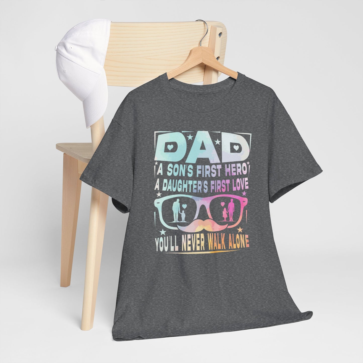 Gildan 5000 Dad Hero T-Shirt - Father's Day Gift - Heavy Cotton Tee Asst. Colors & Sizes