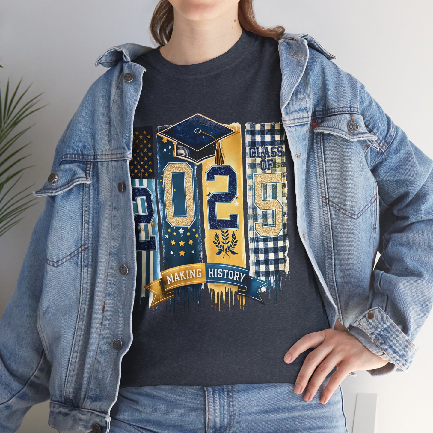 Gildan Graduation 2025 Heavy Cotton Tee - Making History Unisex Shirt Unisex Available in Asst. Sizes & Colors