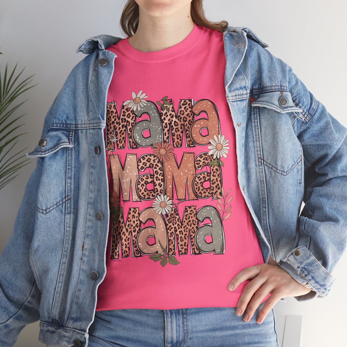 Floral Mama Unisex Heavy Cotton Tee - Perfect Gift for Moms!