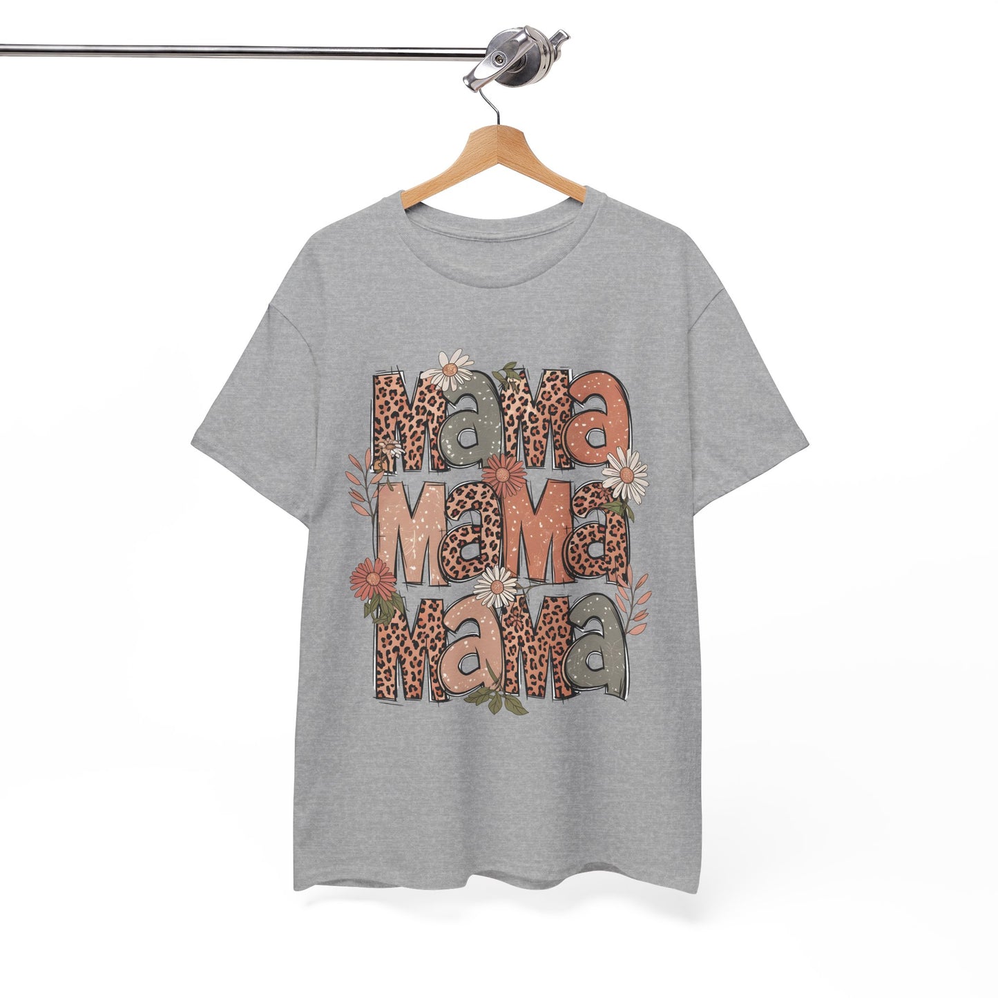 Floral Mama Unisex Heavy Cotton Tee - Perfect Gift for Moms!