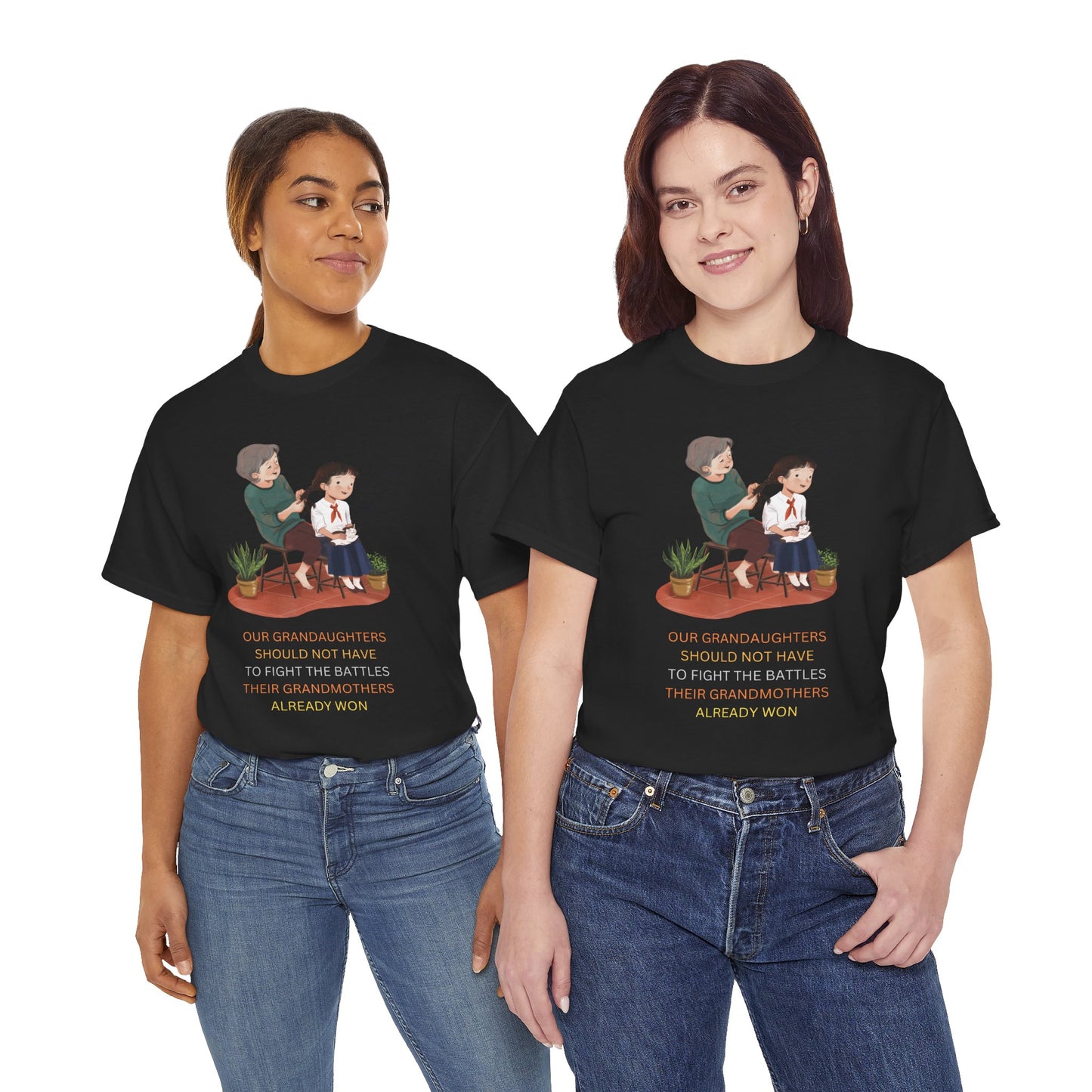 Empowering Granddaughter Unisex Heavy Cotton Tee