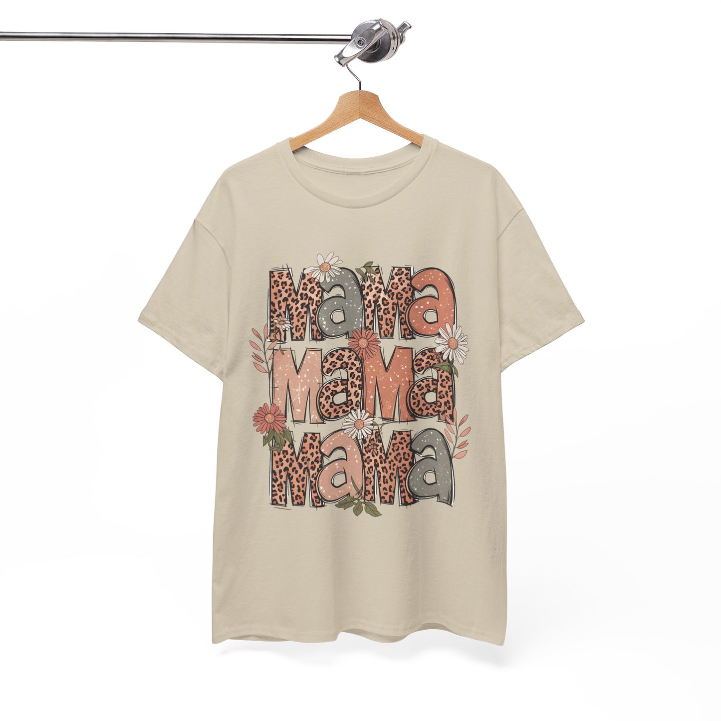 Floral Mama Unisex Heavy Cotton Tee - Perfect Gift for Moms!