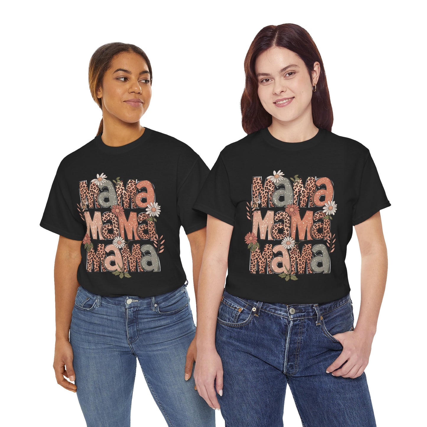 Floral Mama Unisex Heavy Cotton Tee - Perfect Gift for Moms!