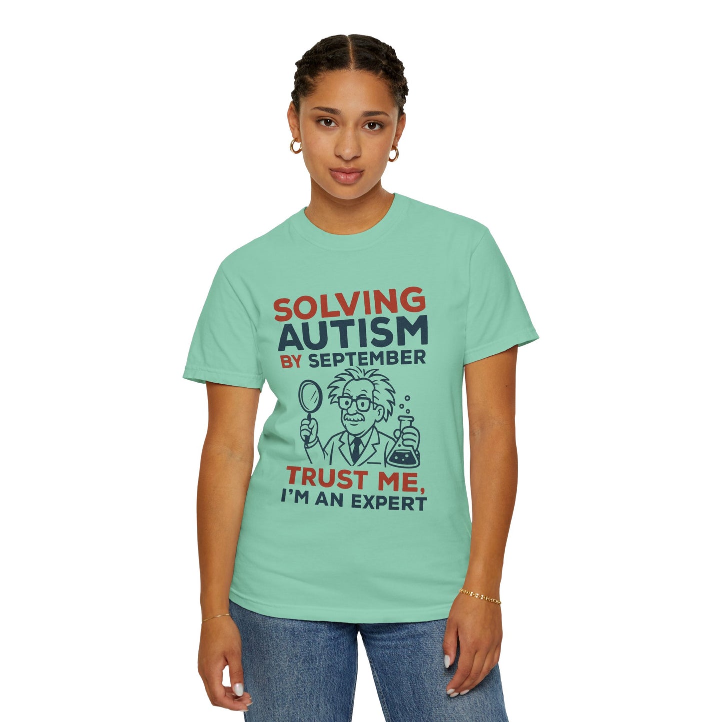 Comfort Colors Unisex Garment-Dyed T-Shirt - "Solving Autism by September" - Expert Design