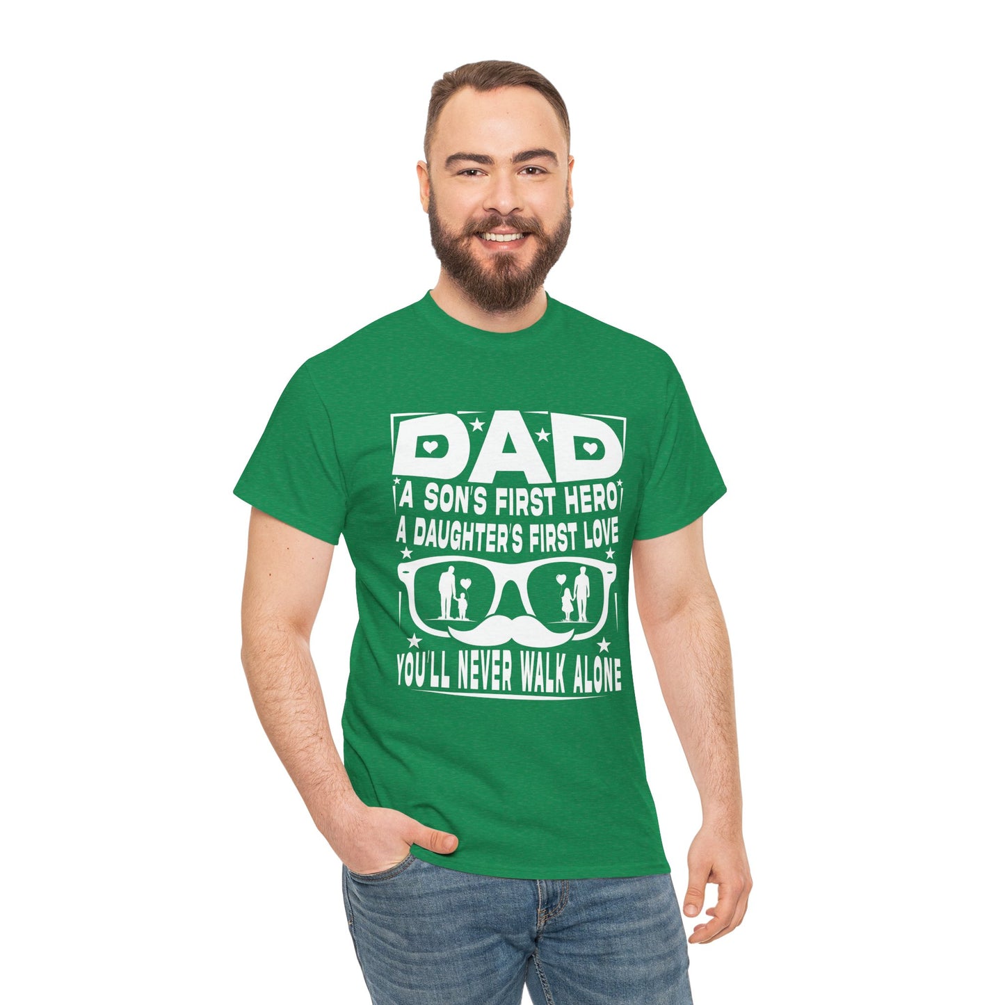 Dad Hero Unisex Heavy Cotton Tee - Perfect Gift for Father's Day