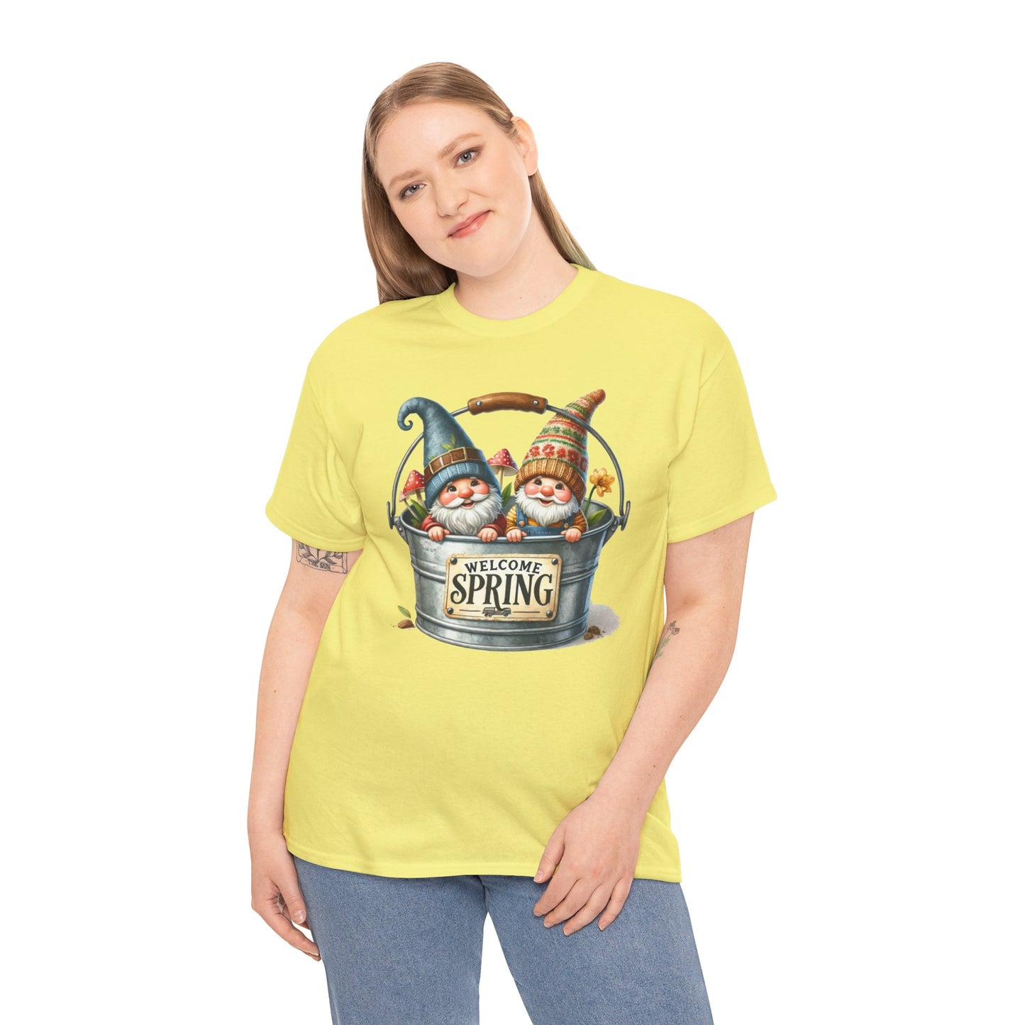 Welcome Spring Graphic Tee - Unisex Heavy Cotton Tee for Seasonal Celebrations