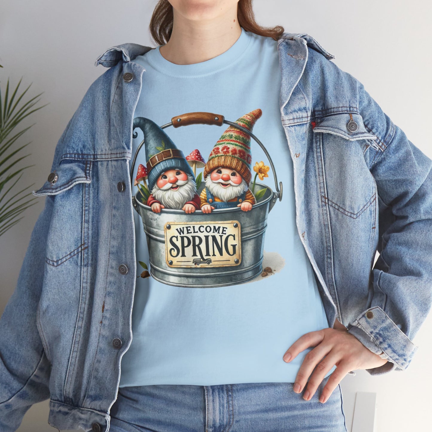 Welcome Spring Graphic Tee - Unisex Heavy Cotton Tee for Seasonal Celebrations