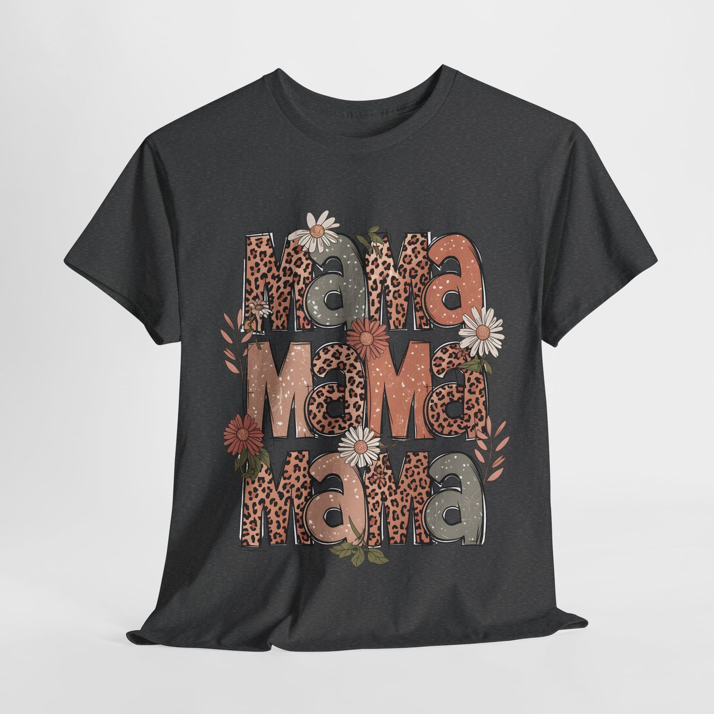 Floral Mama Unisex Heavy Cotton Tee - Perfect Gift for Moms!