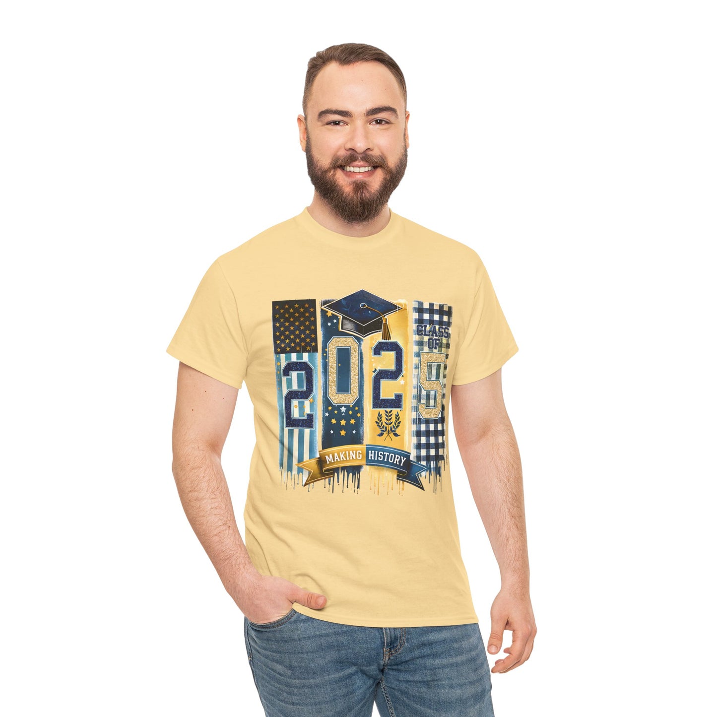 Gildan Graduation 2025 Heavy Cotton Tee - Making History Unisex Shirt Unisex Available in Asst. Sizes & Colors