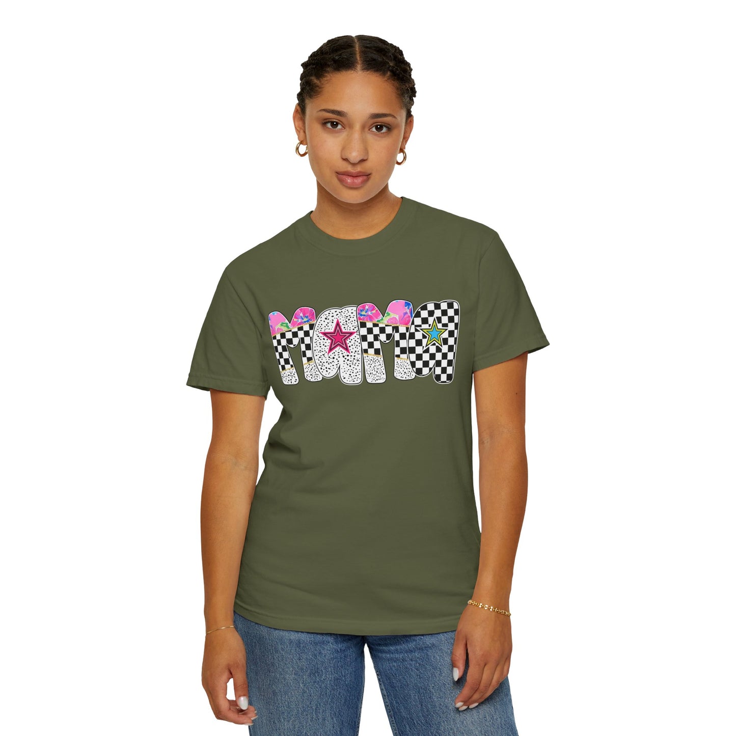 Comfort Colors Retro Vibe Mother's Day T-Shirt with Star Design Asst. Colors & Sizes