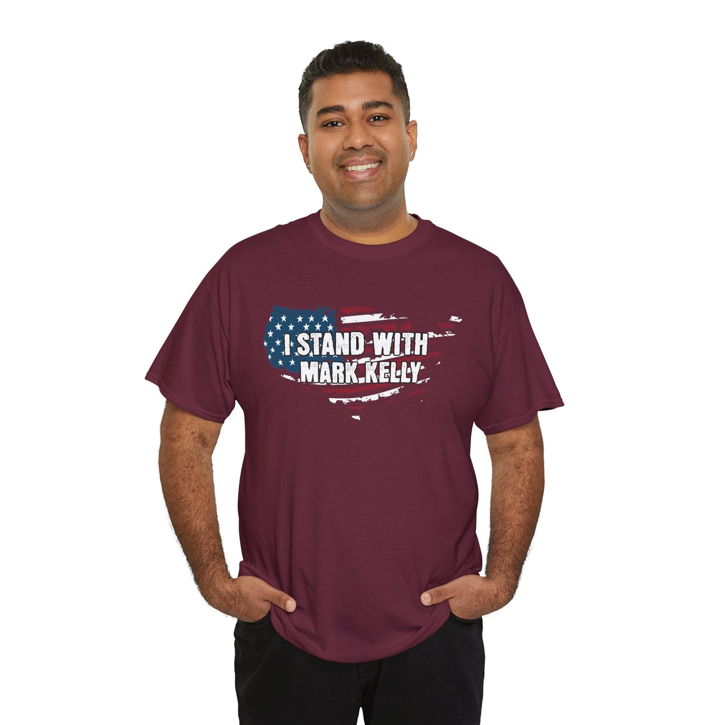 I Stand With Mark Kelly American Flag Design
