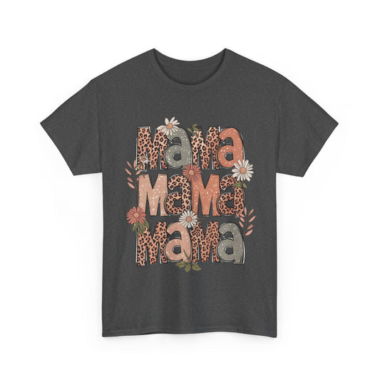 Floral Mama Unisex Heavy Cotton Tee - Perfect Gift for Moms!