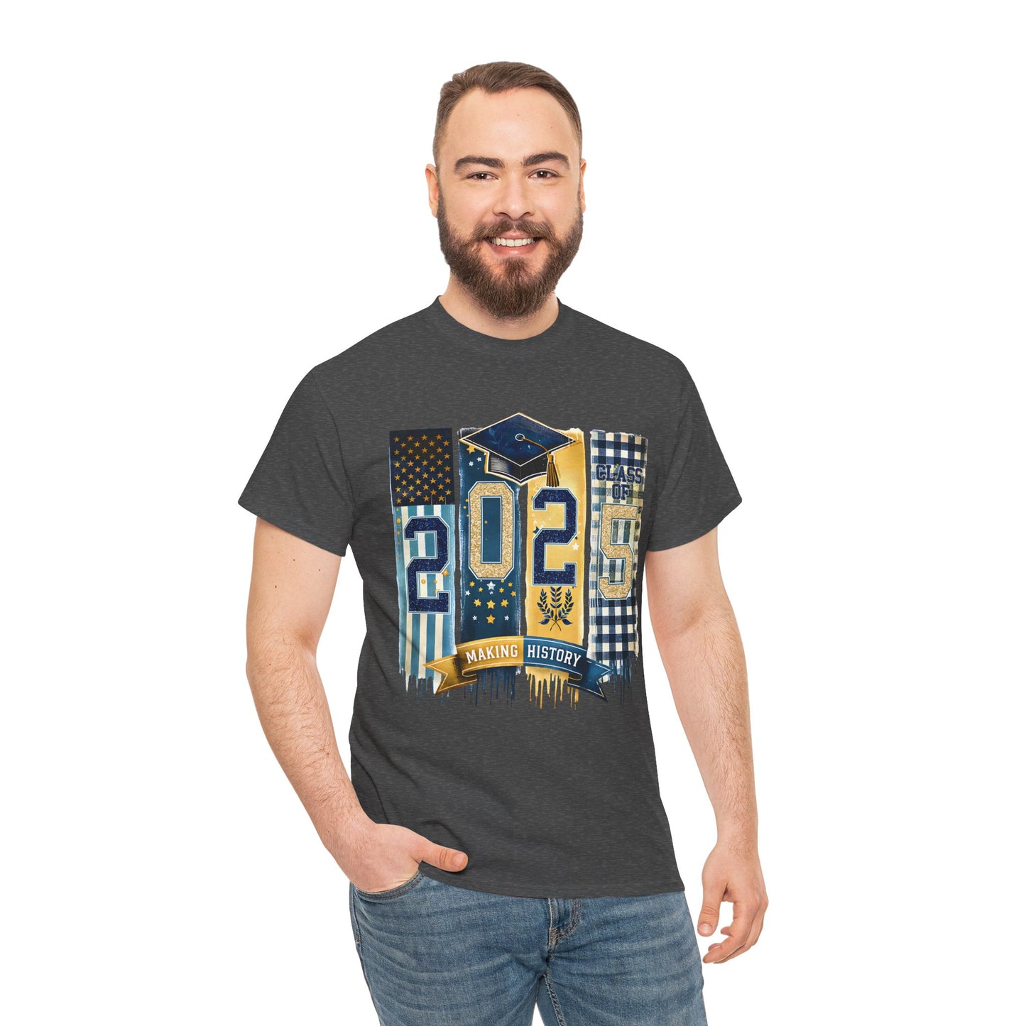 Gildan Graduation 2025 Heavy Cotton Tee - Making History Unisex Shirt Unisex Available in Asst. Sizes & Colors