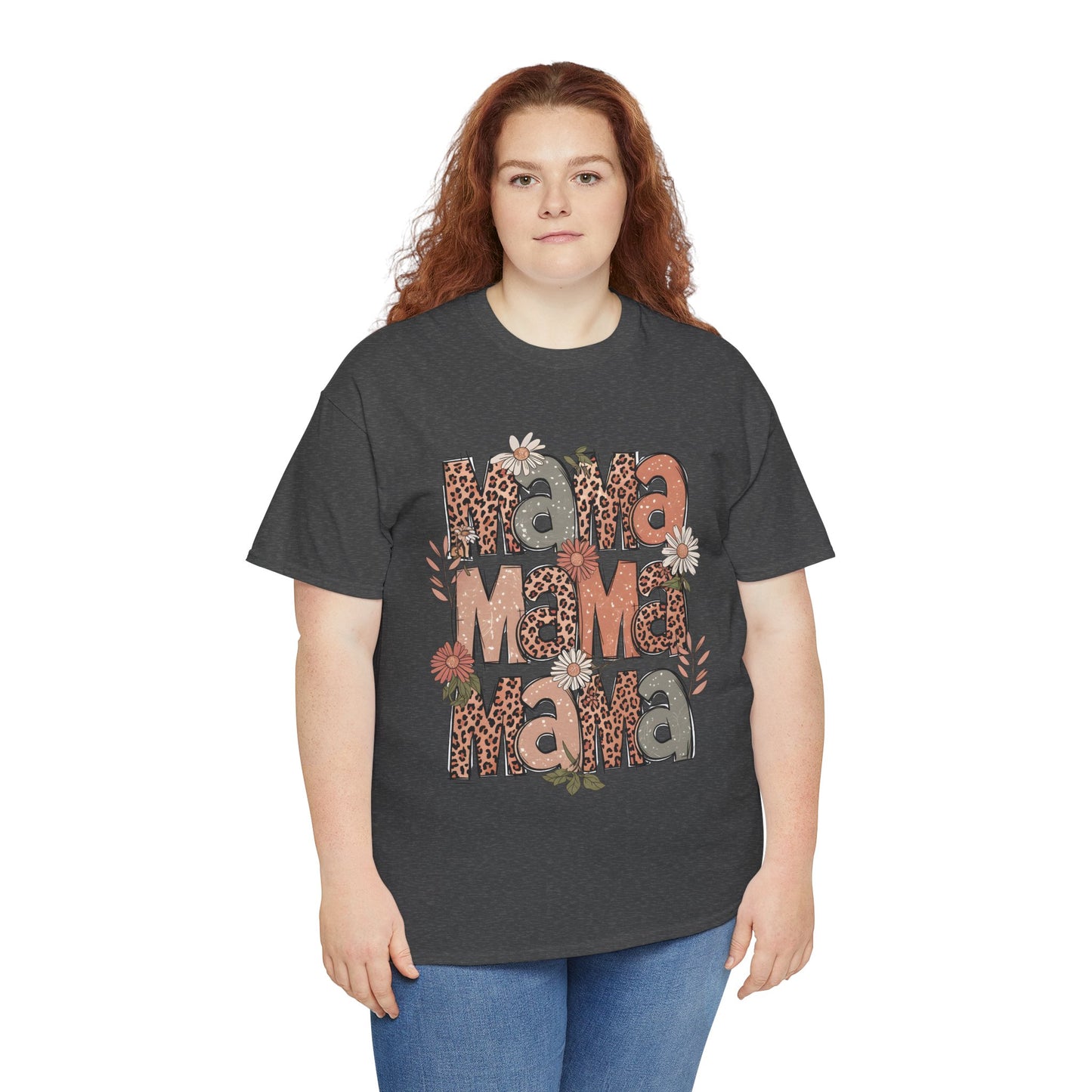Floral Mama Unisex Heavy Cotton Tee - Perfect Gift for Moms!