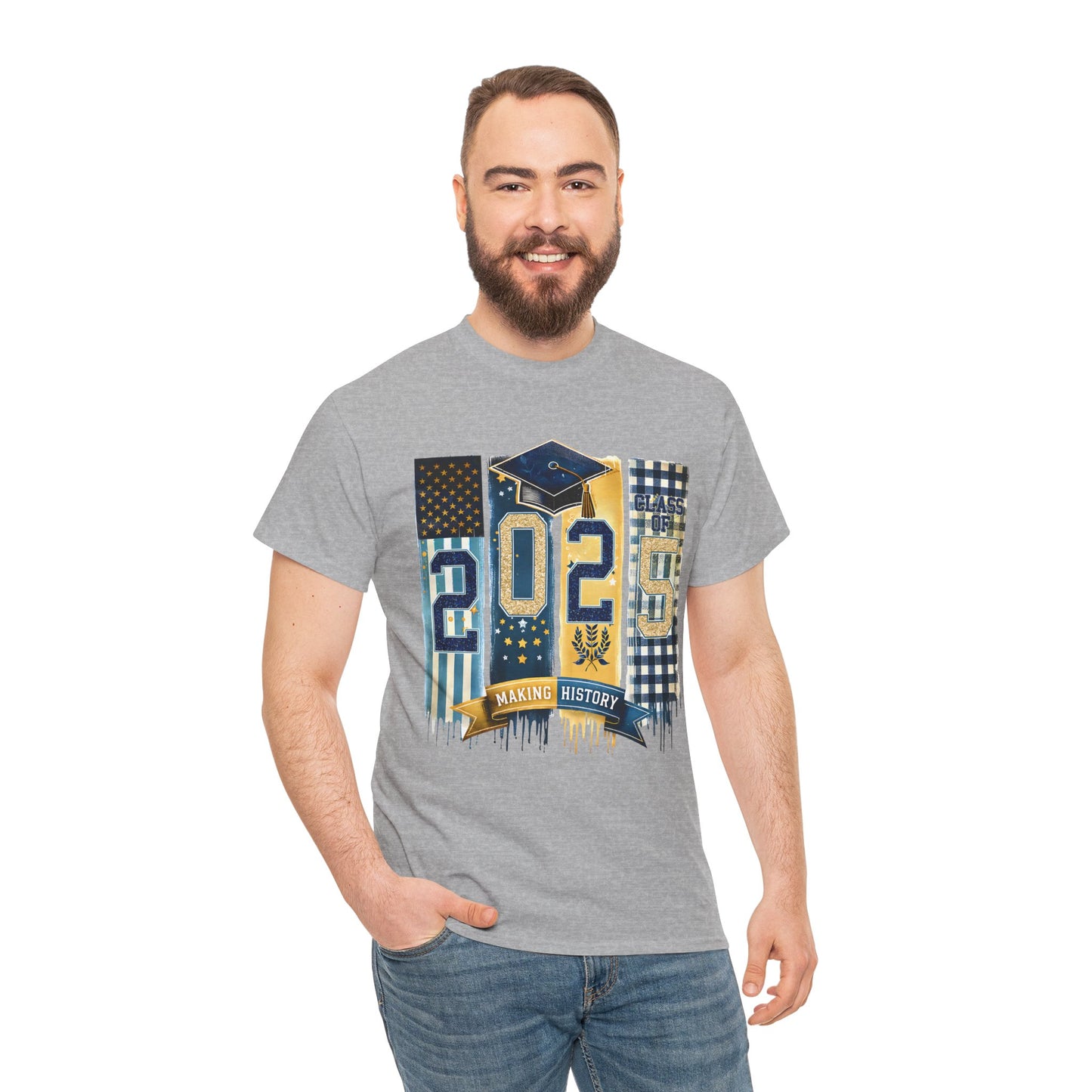 Gildan Graduation 2025 Heavy Cotton Tee - Making History Unisex Shirt Unisex Available in Asst. Sizes & Colors