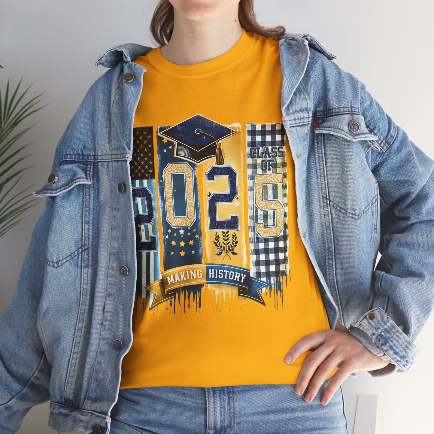 Gildan Graduation 2025 Heavy Cotton Tee - Making History Unisex Shirt Unisex Available in Asst. Sizes & Colors